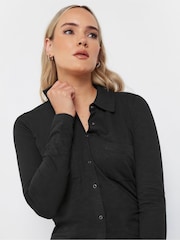 Long Tall Sally Black 100% Cotton Jersey Shirt - Image 4 of 5
