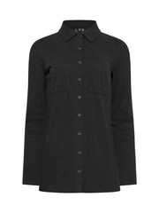 Long Tall Sally Black 100% Cotton Jersey Shirt - Image 5 of 5