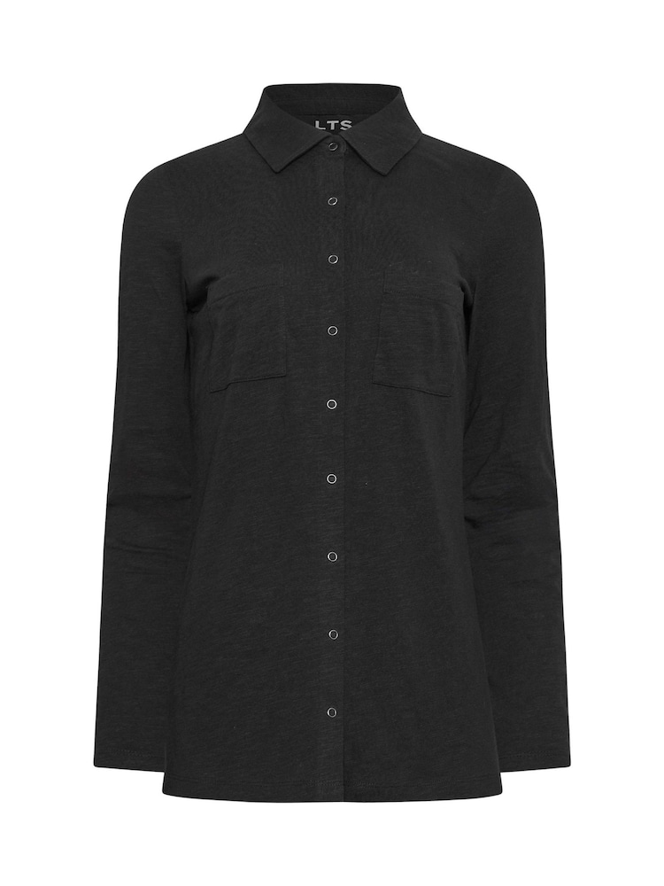 Long Tall Sally Black 100% Cotton Jersey Shirt - Image 5 of 5 Long Tall Sally Black 100% Cotton Jersey Shirt - Image 5 of 5