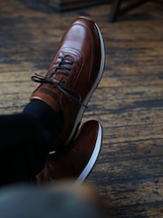 Rjava - Loake usnjeni športni copati Loake Bannister - Slika 4 iz 7