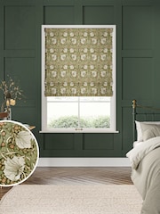 William Morris At Home Green Pimpernel Velvet Made to Measure Roman Blinds - Image 1 of 6