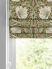 William Morris At Home Green Pimpernel Velvet Made to Measure Roman Blinds - Image 2 of 6