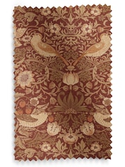 William Morris At Home Red Strawberry Thief Made to Measure 100% Cotton Roman Blinds - Image 6 of 6