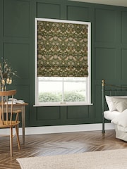 William Morris At Home Green Strawberry Thief Made to Measure 100% Cotton Roman Blinds - Image 5 of 6
