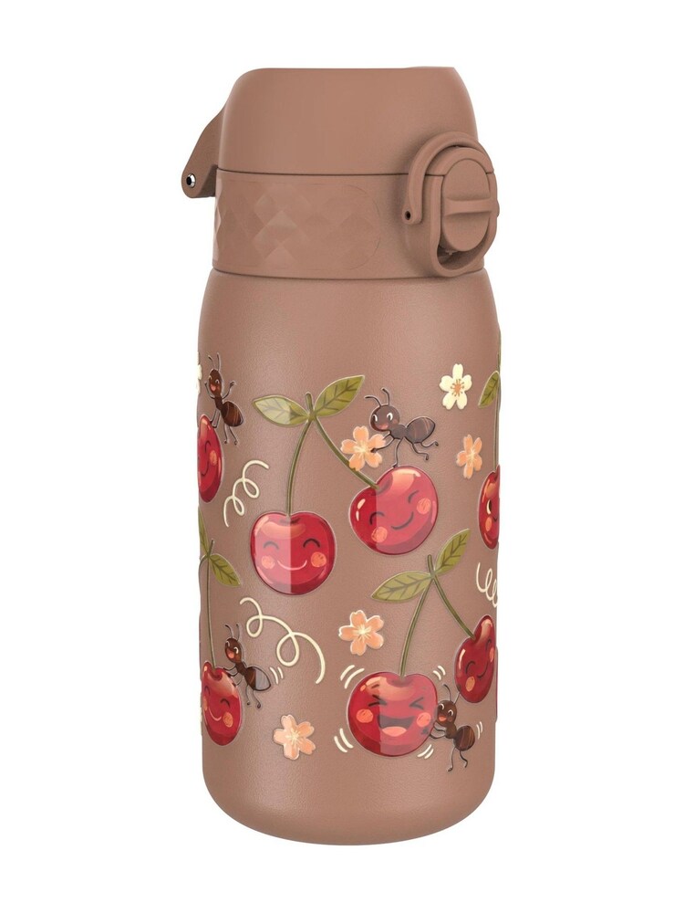 Ion8 Cherries Lightweight Steel Water Bottle 400ml - Image 1 of 5