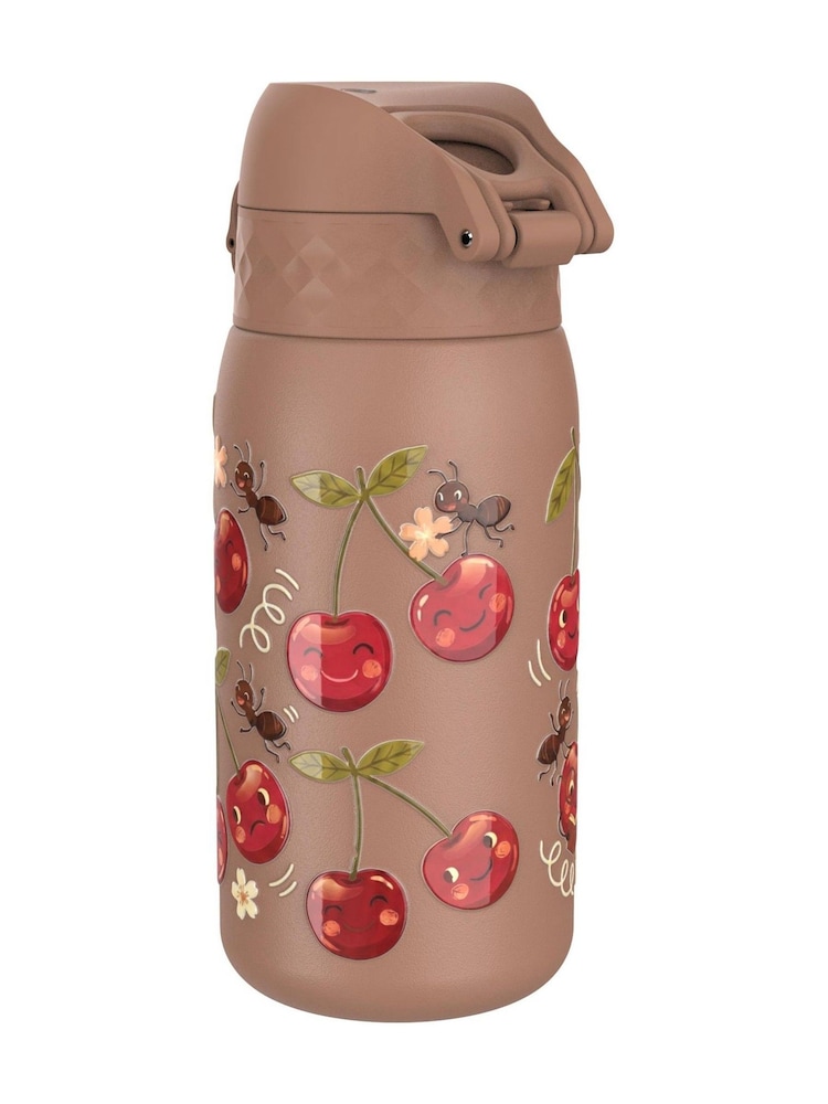 Ion8 Cherries Lightweight Steel Water Bottle 400ml - Image 2 of 5