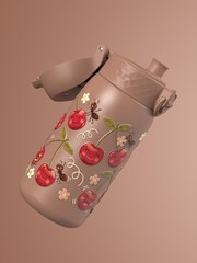 Ion8 Cherries Lightweight Steel Water Bottle 400ml - Image 4 of 5