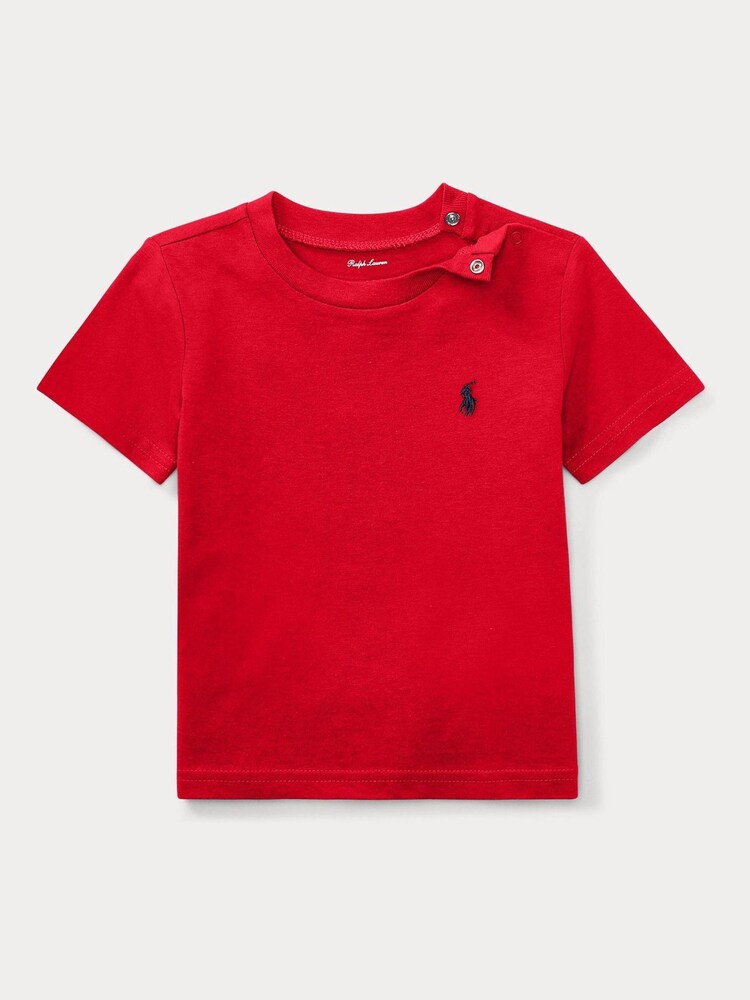 Czerwony - Dżersejowa koszulka niemowlęca Polo Ralph Lauren w 100% z bawełny - Image 1 of 2