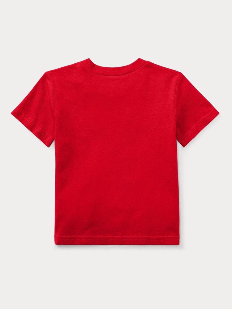 Czerwony - Dżersejowa koszulka niemowlęca Polo Ralph Lauren w 100% z bawełny - Image 2 of 2