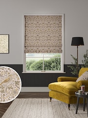 William Morris At Home Cream Strawberry Thief Made to Measure 100% Cotton Roman Blinds - Image 1 of 6