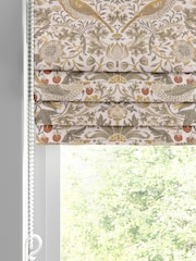 William Morris At Home Cream Strawberry Thief Made to Measure 100% Cotton Roman Blinds - Image 2 of 6