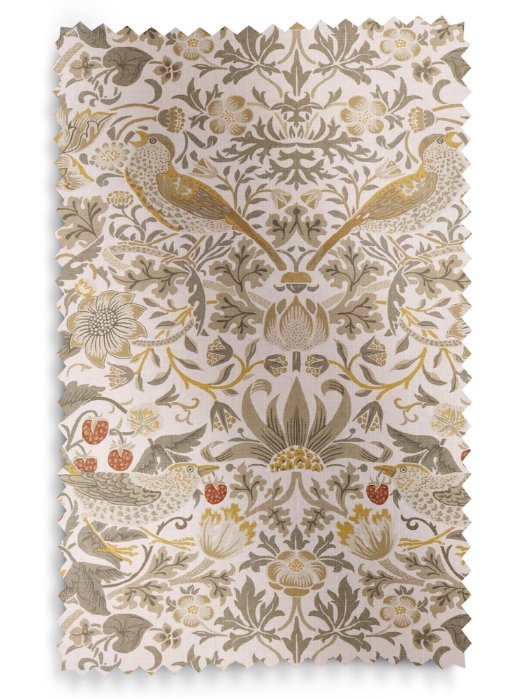 William Morris At Home Cream Strawberry Thief Made to Measure 100% Cotton Roman Blinds - Image 6 of 6