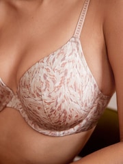 Neutral Print/Rose Pink - Lekko usztywniany biustonosz wygładzający pod koszulkę Ultimate Comfort z pełnymi miseczkami - Obraz 5 z 8