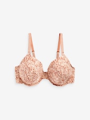 Neutral Print/Rose Pink - Lekko usztywniany biustonosz wygładzający pod koszulkę Ultimate Comfort z pełnymi miseczkami - Obraz 7 z 8