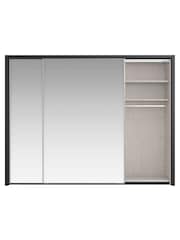 Wiemann Graphite Peyton Mirror Sliding 2.6m Sliding Semi Fitted Wardrobe - Image 5 of 6