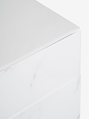 Marble Effect Sloane Glass Wide Collection Luxe Chest of Drawers - Image 7 of 7
