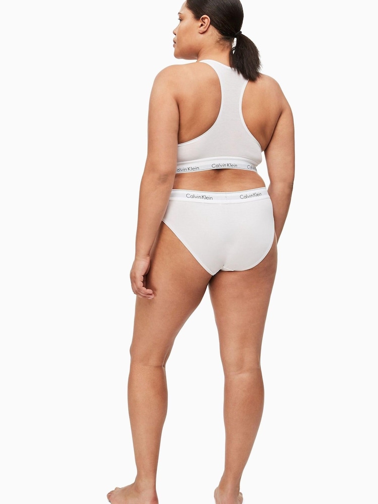 Blanco - Corpiño de talla grande en algodón con diseño moderno de Calvin Klein - Imagen 2 de 5