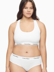Blanco - Corpiño de talla grande en algodón con diseño moderno de Calvin Klein - Imagen 3 de 5