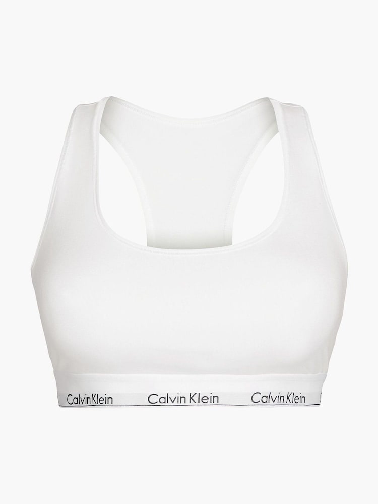 Blanco - Corpiño de talla grande en algodón con diseño moderno de Calvin Klein - Imagen 5 de 5
