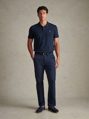 U.S. Polo Assn. Blue Square Texture Tipped Polo Shirt - Image 3 of 6
