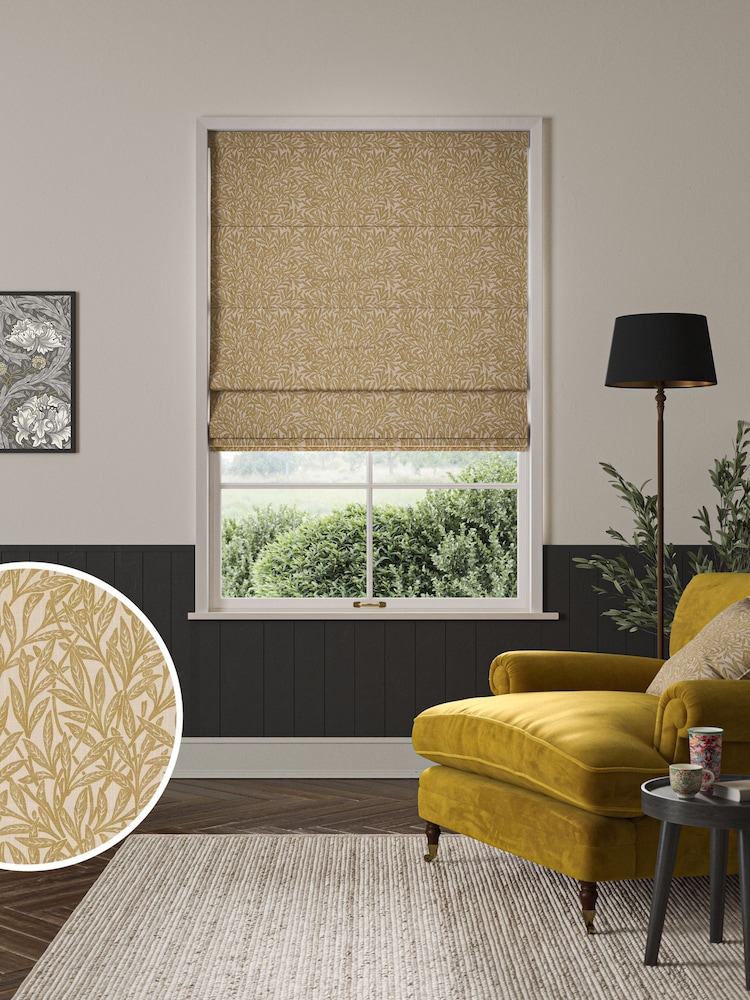 William Morris At Home Yellow Willow Made to Measure 100% Cotton Roman Blinds - Image 1 of 6