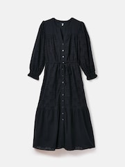 Joules Juliana Navy Blue Broderie Dress - Image 1 of 1