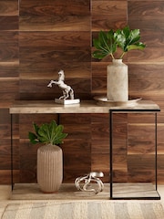 Pacific Black Concrete Effect MDF & Iron Console Table - Image 1 of 5