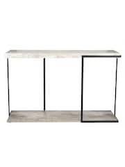 Pacific Black Concrete Effect MDF & Iron Console Table - Image 4 of 5