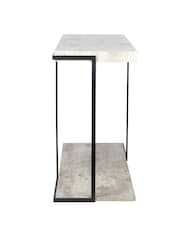 Pacific Black Concrete Effect MDF & Iron Console Table - Image 5 of 5