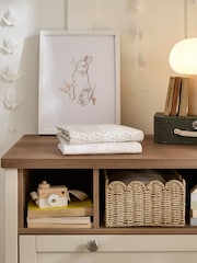 Mamas & Papas 2 Pack Cream Welcome To The World Seedling Cot Bed Fitted Sheets - Image 2 of 5