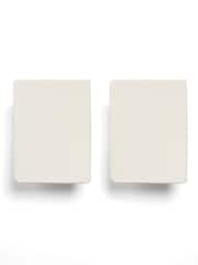 Mamas & Papas 2 Pack Cream 100% Cotton Cotbed Fitted Sheets - Image 3 of 4