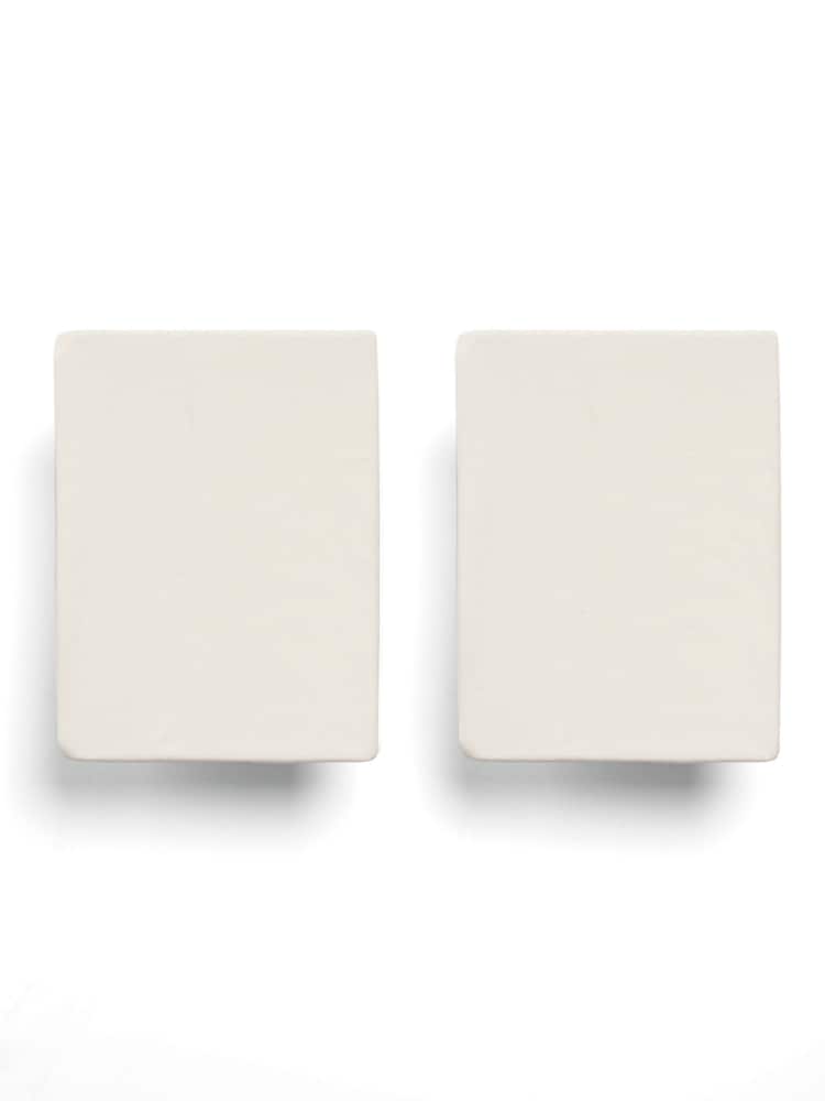 Mamas & Papas 2 Pack Cream 100% Cotton Cotbed Fitted Sheets - Image 3 of 4
