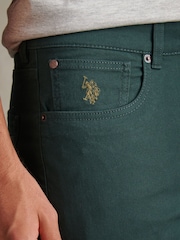 U.S. Polo Assn. Dark Green Core 5 Pocket Trousers - Image 2 of 9