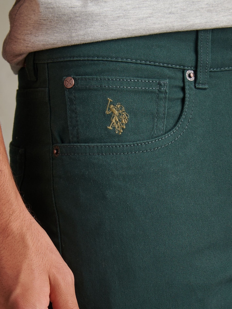 U.S. Polo Assn. Dark Green Core 5 Pocket Trousers - Image 2 of 9 U.S. Polo Assn. Dark Green Core 5 Pocket Trousers - Image 2 of 9