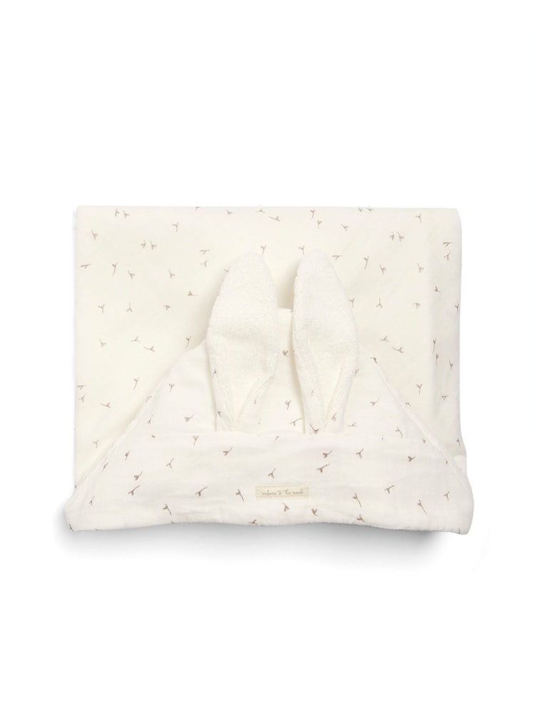 Mamas & Papas Cream Welcome To The World Seedling Hooded Towel - Image 2 of 5