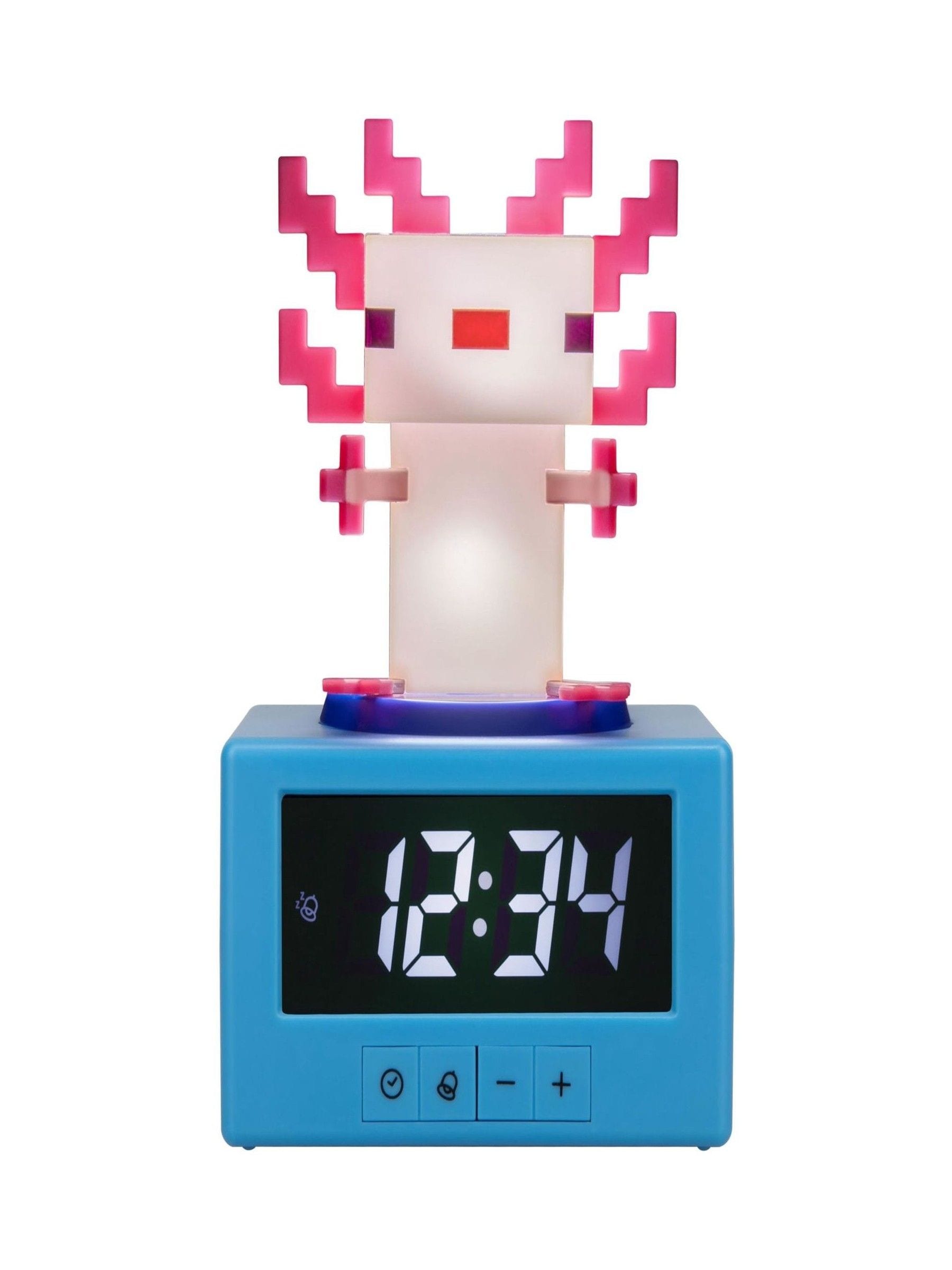 Minecraft Axolotl Digital Alarm Clock 15cm with Night Light and Game Sound - Image 5