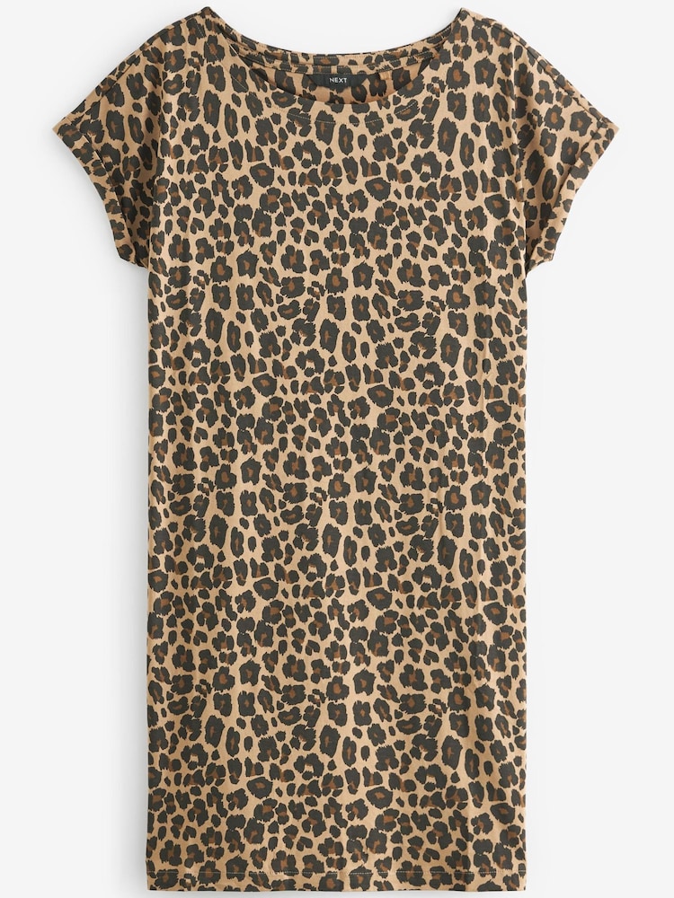Animal 100% Cotton Relaxed Capped Sleeve Tunic Dress - Image 5 of 5