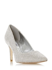 Dune London Bombshell Rhinestone Encrusted Court Shoes - Image 1 of 7