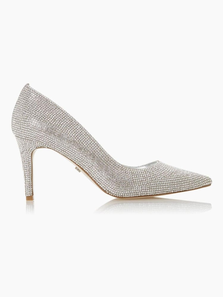 Dune London Bombshell Rhinestone Encrusted Court Shoes - Image 2 of 7