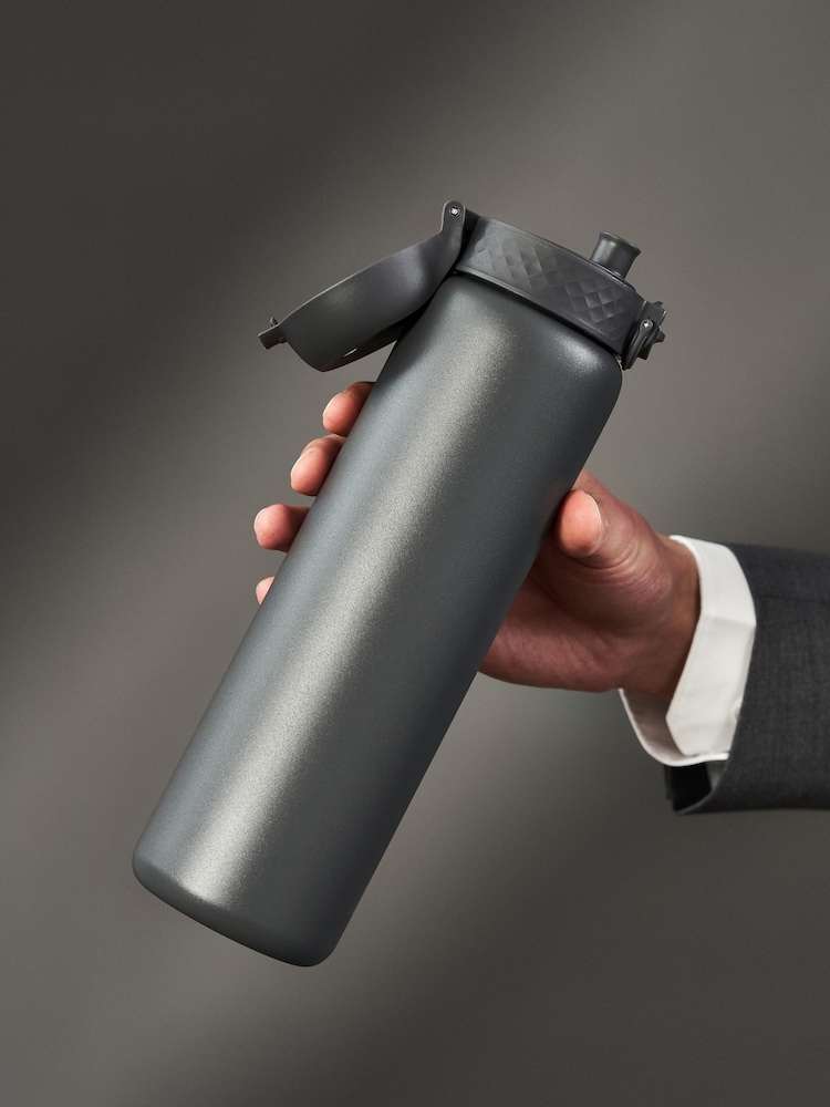 Ion8 Grey Lightweight Steel Water Bottle 1200ml - Image 4 of 4 Ion8 Grey Lightweight Steel Water Bottle 1200ml - Image 4 of 4