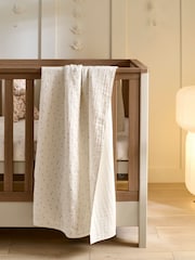 Mamas & Papas Cream Welcome To The World Seedling Muslin Blanket Seed - Image 1 of 5