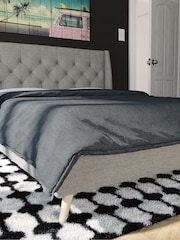 Novogratz Grey Her Majesty Linen Bed - Image 1 of 4