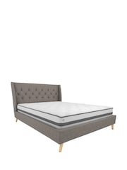 Novogratz Grey Her Majesty Linen Bed - Image 4 of 4