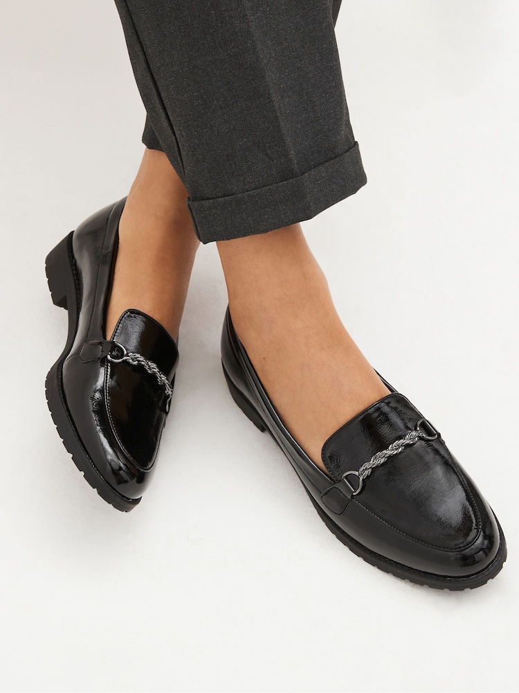 Schwarz - Patent Forever Comfort® Hardware Loafers - Bild 1 von 8