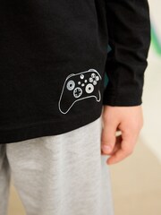 Black/Green Xbox Pyjamas 2 Pack (5-16yrs) - Image 5 of 10