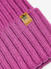 Magenta roza - Rebrasta beanie kapa (1-16 let) - Slika 2 iz 7