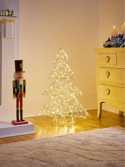 Premier Decorations Ltd 2ft Lit Golden Elegance Twist Christmas Tree - Image 1 of 4