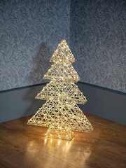 Premier Decorations Ltd 2ft Lit Golden Elegance Twist Christmas Tree - Image 2 of 4