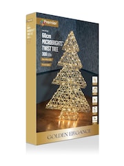 Premier Decorations Ltd 2ft Lit Golden Elegance Twist Christmas Tree - Image 3 of 4