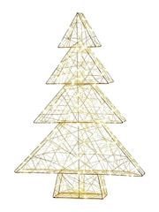 Premier Decorations Ltd 2ft Lit Golden Elegance Twist Christmas Tree - Image 4 of 4